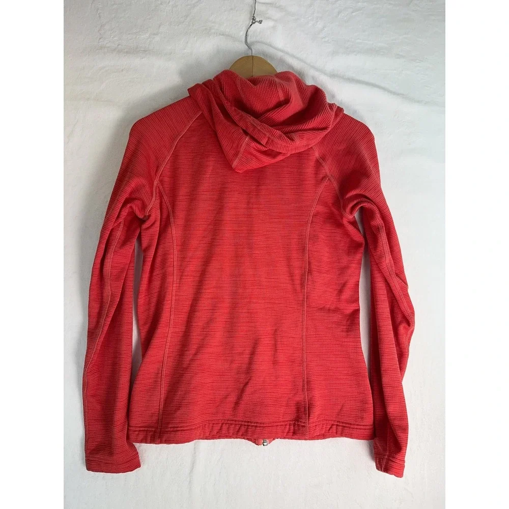 North Face Hoodie Womens Small Red Full Zip Fleece Jacket Outdoors Activewear - Picture 7 of 7